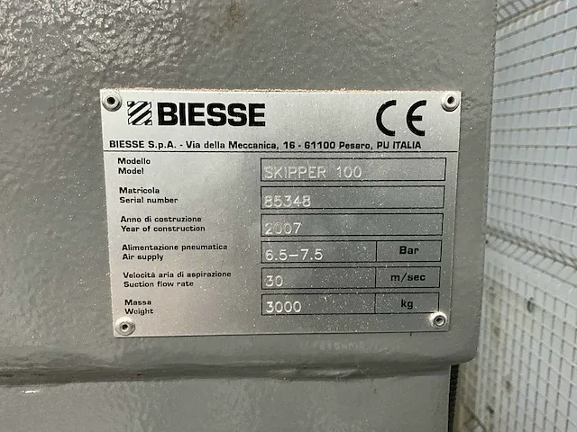 2007 biesse skipper 100 cnc freesmachine - afbeelding 9 van  18