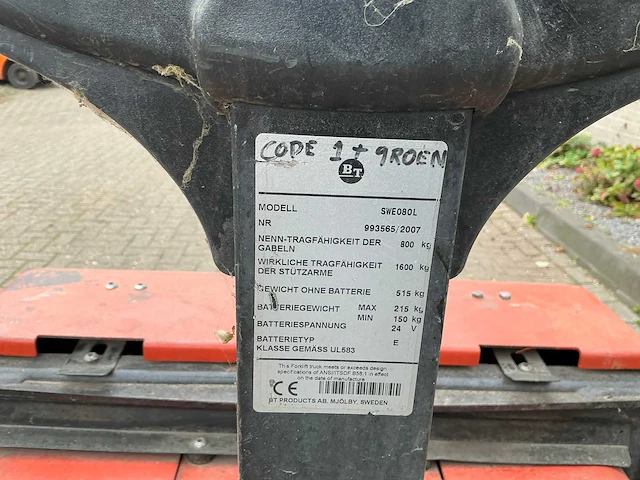 2007 bt swe080l stapelaar - afbeelding 7 van  22