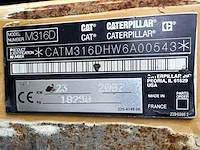 2007 caterpillar m316d banden graafmachine - afbeelding 14 van  21