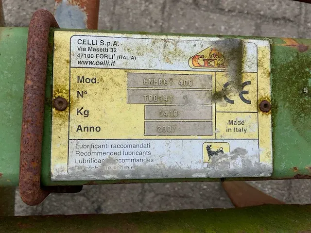 2007 celli energy 400 rotorkopeg - afbeelding 7 van  15