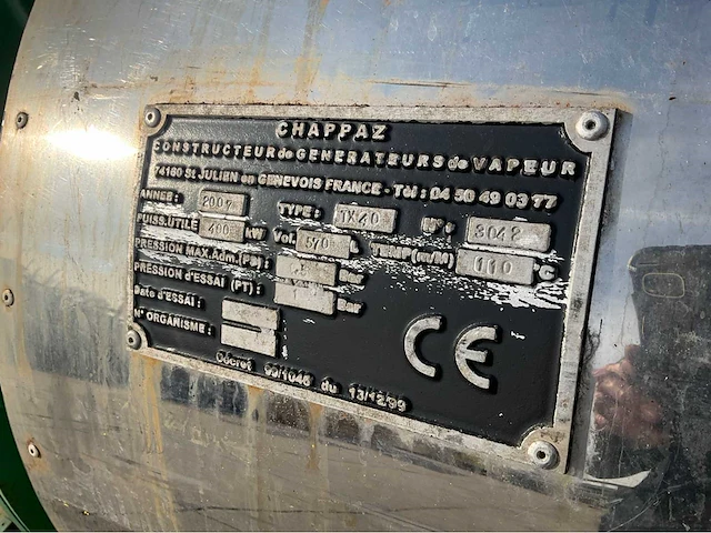 2007 chappaz tx40 stoomketel - afbeelding 13 van  22