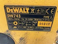 2007 dewalt dw743 afkortcirkelzaagmachine - afbeelding 3 van  11