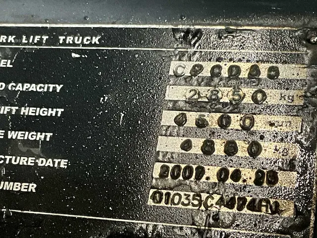 2007 diesel cpcd35 vorkheftruck - afbeelding 13 van  20