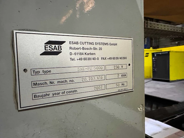 2007 esab sxe-p2-5000 snijtafel autogeen & plasma snijder - afbeelding 13 van  31
