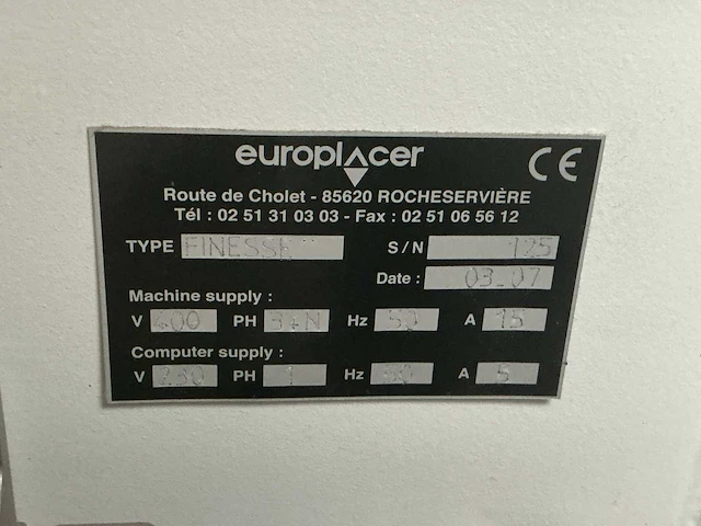 2007 europlacer finesse pick and place machine - afbeelding 4 van  12