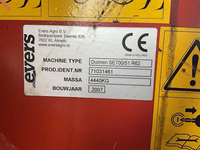 2007 evers dulmen se700/51 r62 schijveneg - afbeelding 12 van  12