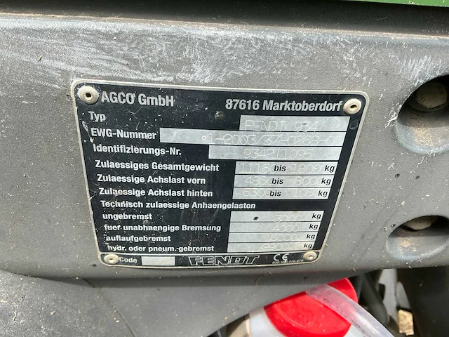 2007 fendt 936 vierwielaangedreven landbouwtractor - afbeelding 55 van  59