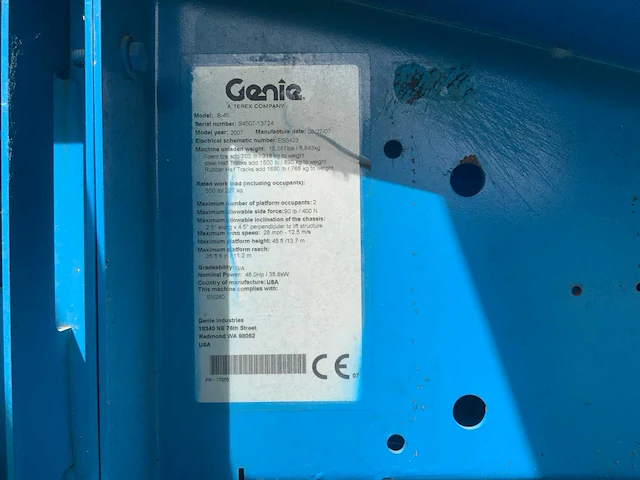 2007 genie s-45 hoogwerker - afbeelding 8 van  30