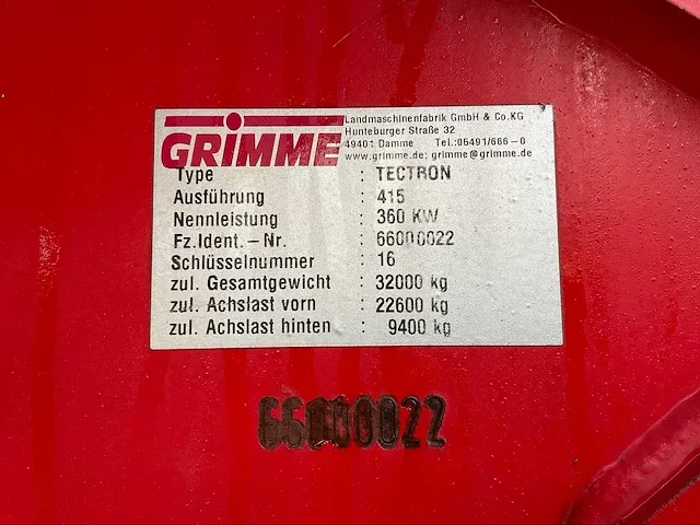 2007 grimme tectron 415 aardappelrooier - afbeelding 44 van  52