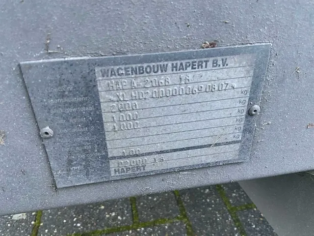 2007 hapert d kipper aanhangwagen - afbeelding 12 van  16