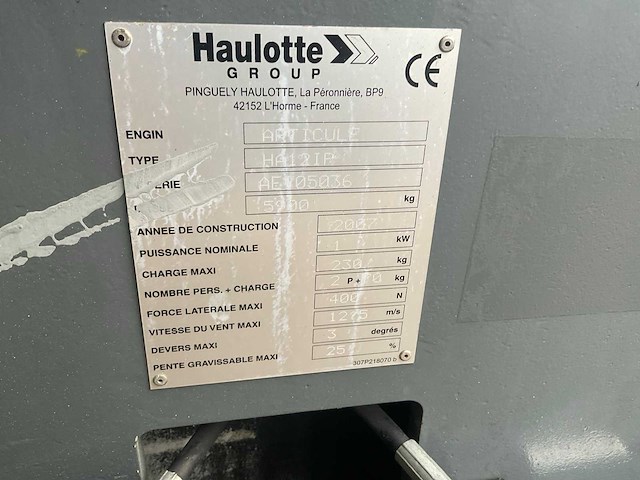 2007 haulotte ha12ip hoogwerker - afbeelding 7 van  15