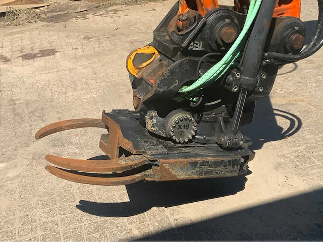 2007 hitachi zx 160w banden graafmachine met abl s60 draaikantelstuk en gripcassette - afbeelding 37 van  56
