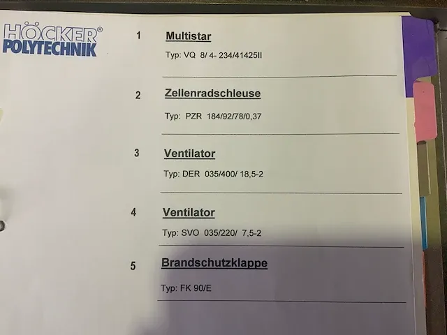 2007 hocker polytechnik multistar vq afzuiginstallatie - afbeelding 15 van  22