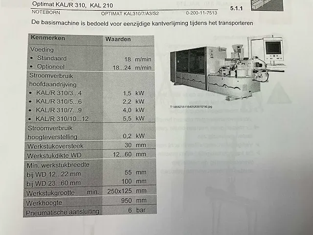 2007 homag optimat kal 310 kantenschuurmachine - afbeelding 14 van  22