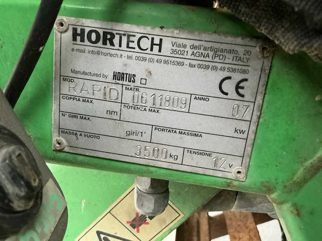 2007 hortech rapid slaoogstmachine - afbeelding 18 van  29