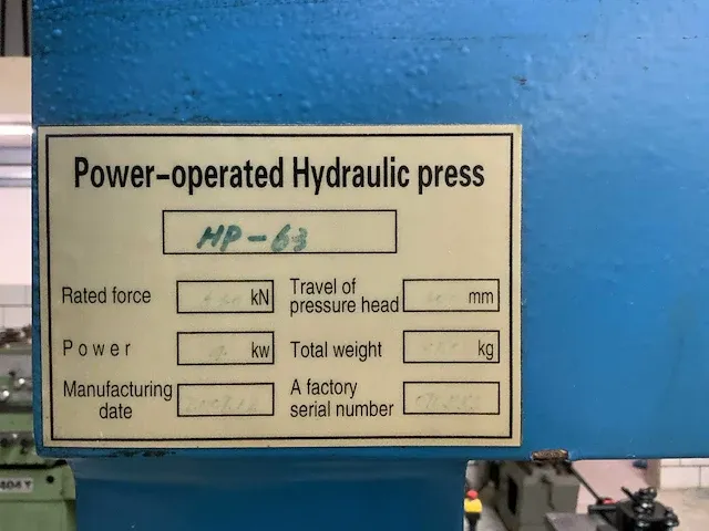2007 hp-63 garagepers - afbeelding 10 van  10