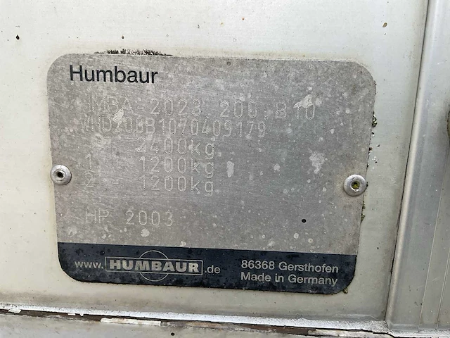 2007 humbaur carrus hmba paardentrailer - afbeelding 9 van  17