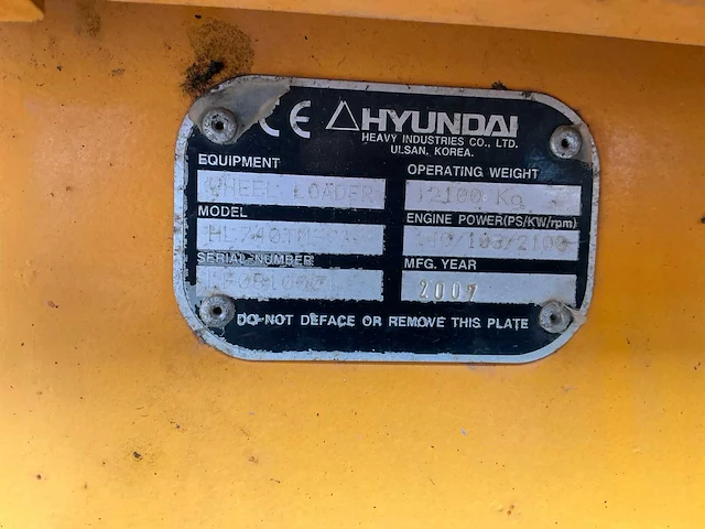 2007 hyundai hl740tm-7a shovel - afbeelding 41 van  48