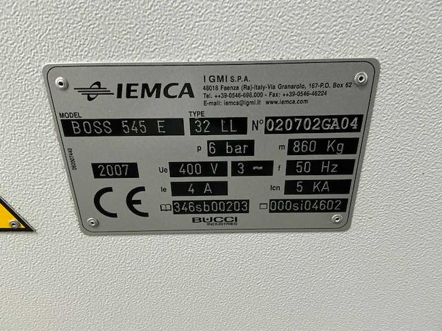 2007 iemca boss 545 e staf aanvoerapparaat - afbeelding 4 van  12
