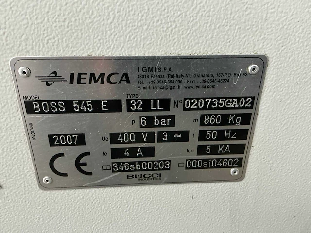 2007 iemca boss 545 e staf aanvoerapparaat - afbeelding 4 van  12
