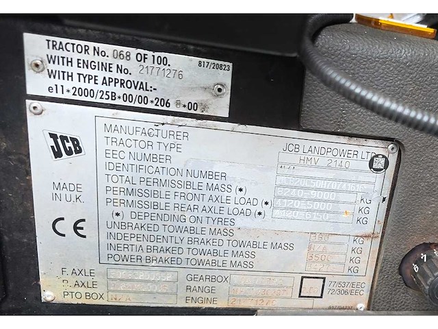 2007 jcb fastrac 2140 hmv vierwielaangedreven landbouwtractor - afbeelding 19 van  26