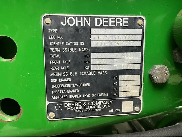 2007 john deere 6430 vierwielaangedreven landbouwtractor - afbeelding 31 van  37
