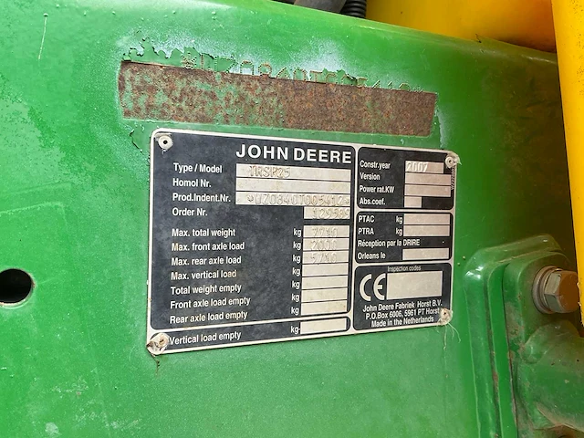 2007 john deere 840 getrokken veldspuit - afbeelding 30 van  36