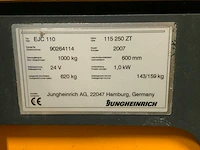 2007 jungheinrich ejc 110 stapelaar - afbeelding 9 van  9