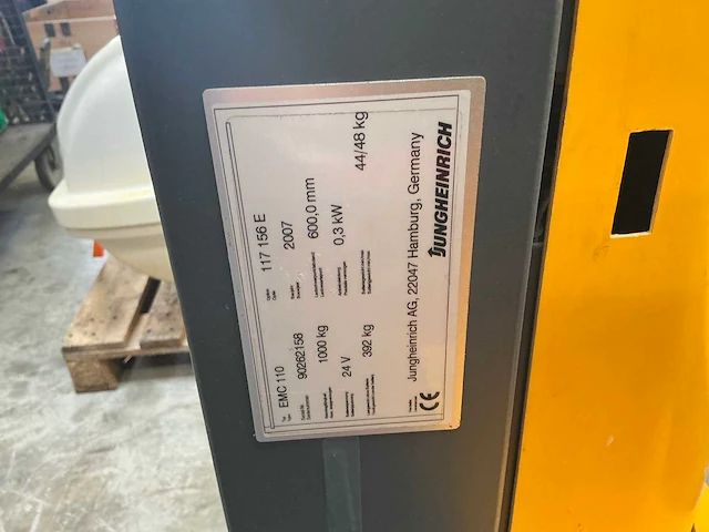 2007 jungheinrich emc110 stapelaar - afbeelding 5 van  11