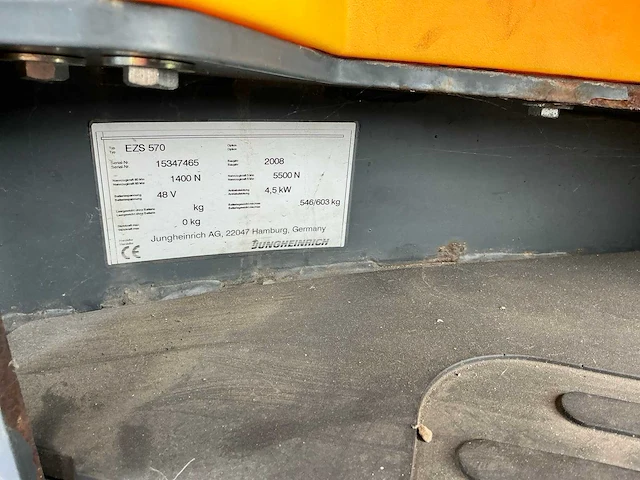 2007 jungheinrich esz570 industriële trekker - afbeelding 7 van  21