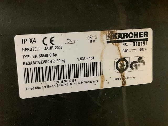 2007 kärcher br 55/40 c vloerreiniger - afbeelding 3 van  11