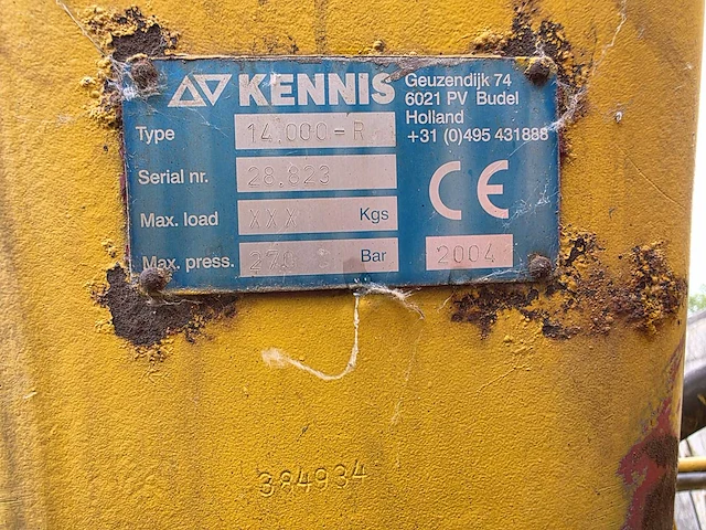 2007 kennis tpd348c-b stenentrailer met kraan - afbeelding 38 van  45