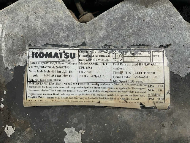 2007 komatsu 210 rupsgraafmachine - afbeelding 14 van  59