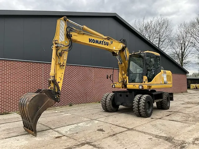 2007 komatsu pw160-7eo banden graafmachine - afbeelding 1 van  32