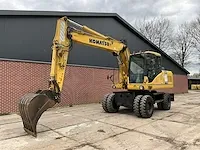 2007 komatsu pw160-7eo banden graafmachine - afbeelding 1 van  32