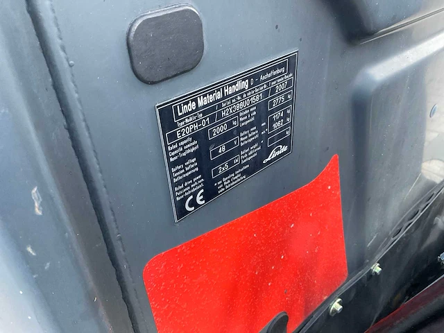 2007 linde e 20 ph-01 - vorkheftruck - afbeelding 3 van  12