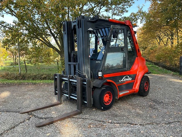 2007 linde h70 t-03 vorkheftruck - afbeelding 1 van  30