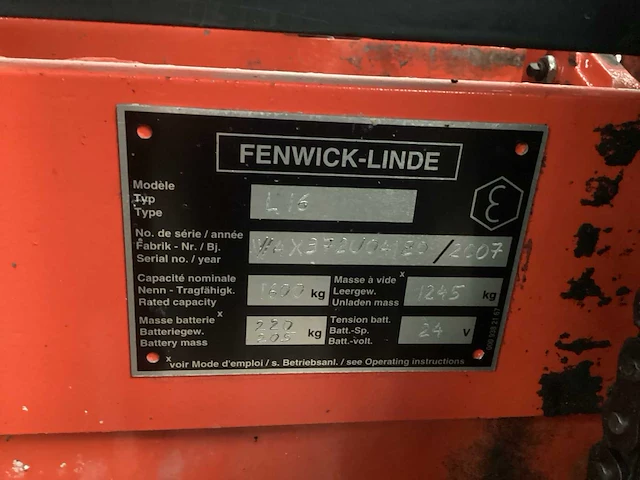 2007 linde l16 stapelaar - afbeelding 7 van  7