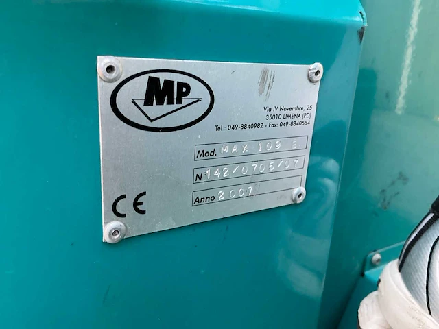 2007 mp max 109 e veegmachine - afbeelding 13 van  13