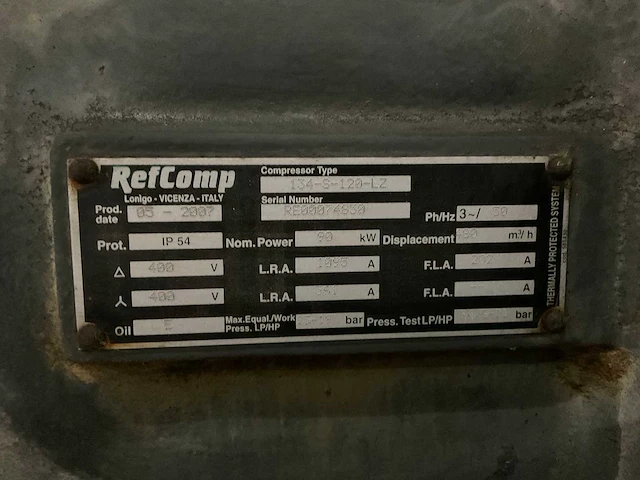 2007 refcomp 134-s-120-lz koelcompressor - afbeelding 5 van  5