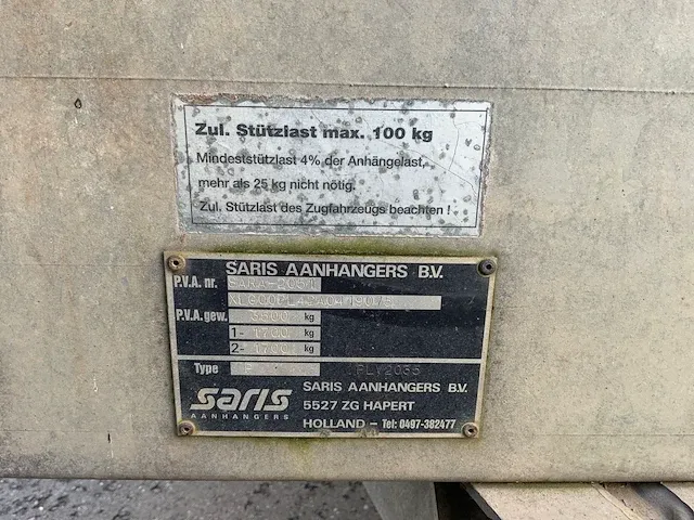 2007 saris p aanhangwagen - afbeelding 8 van  11