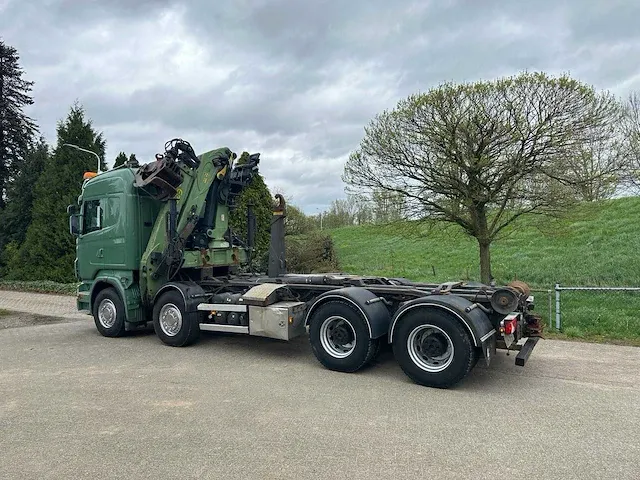 2007 scania r620 8x4 vrachtwagen met haakarm en autolaadkraan - afbeelding 2 van  61