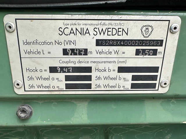 2007 scania r620 8x4 vrachtwagen met haakarm en autolaadkraan - afbeelding 49 van  61