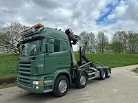 2007 scania r620 8x4 vrachtwagen met haakarm en autolaadkraan - afbeelding 56 van  61