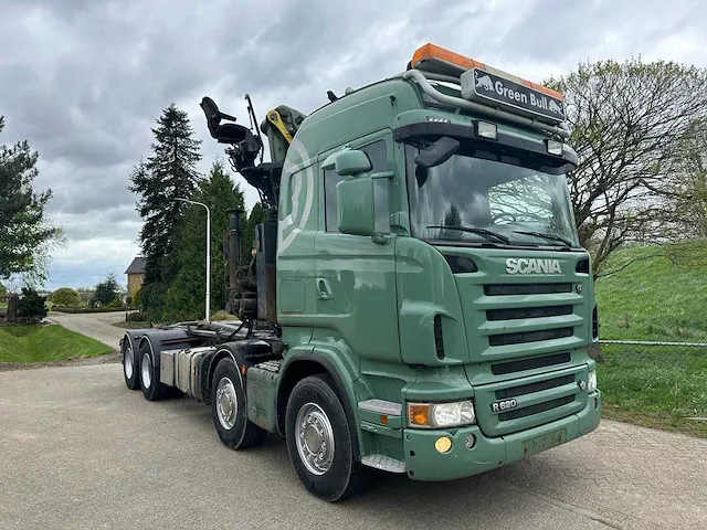 2007 scania r620 8x4 vrachtwagen met haakarm en autolaadkraan - afbeelding 60 van  61