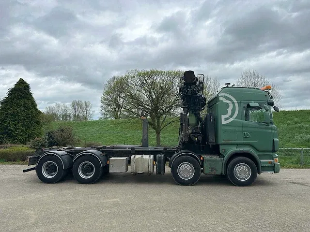 2007 scania r620 8x4 vrachtwagen met haakarm en autolaadkraan - afbeelding 61 van  61