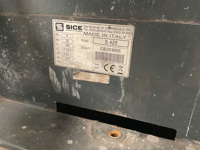 2007 sice s425 banden de-en montageapparaat - afbeelding 10 van  10