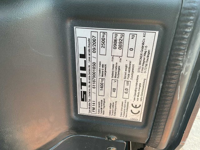 2007 still fm14i reach truck - afbeelding 10 van  10