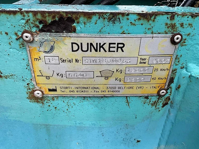 2007 storti dunker tw180 voermengwagen - afbeelding 5 van  25