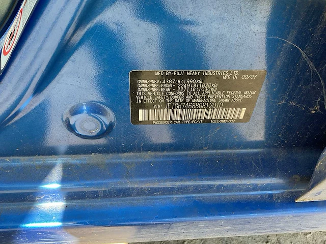 2007 subaru impreza wrx pc/vt personenauto - afbeelding 7 van  15